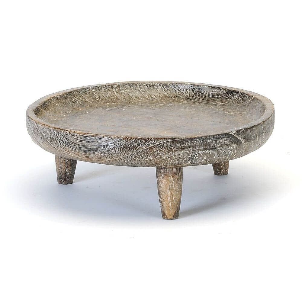 Round Wood Display with Rim