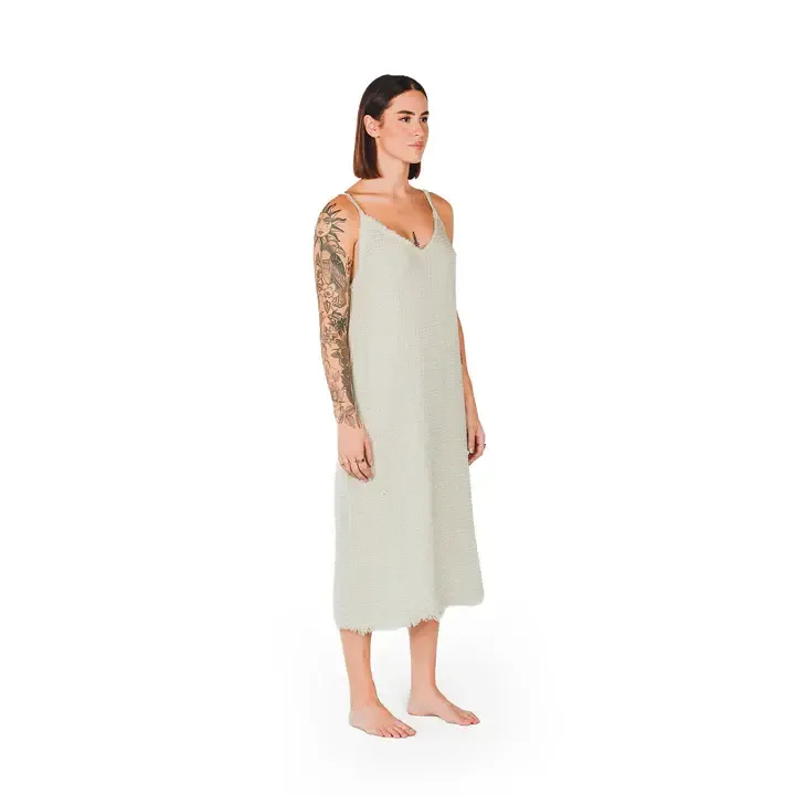 Crinkle Strappy Dress Grey