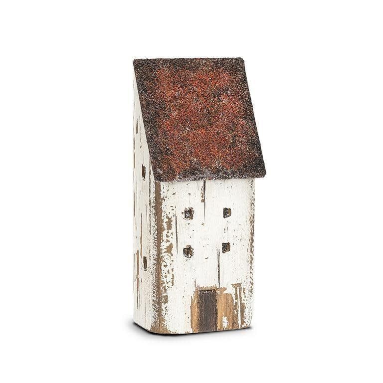 Medium Tall House White/Red