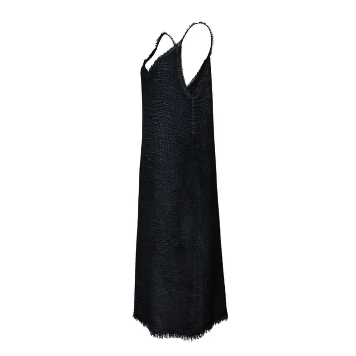 Crinkle Strappy Dress Black