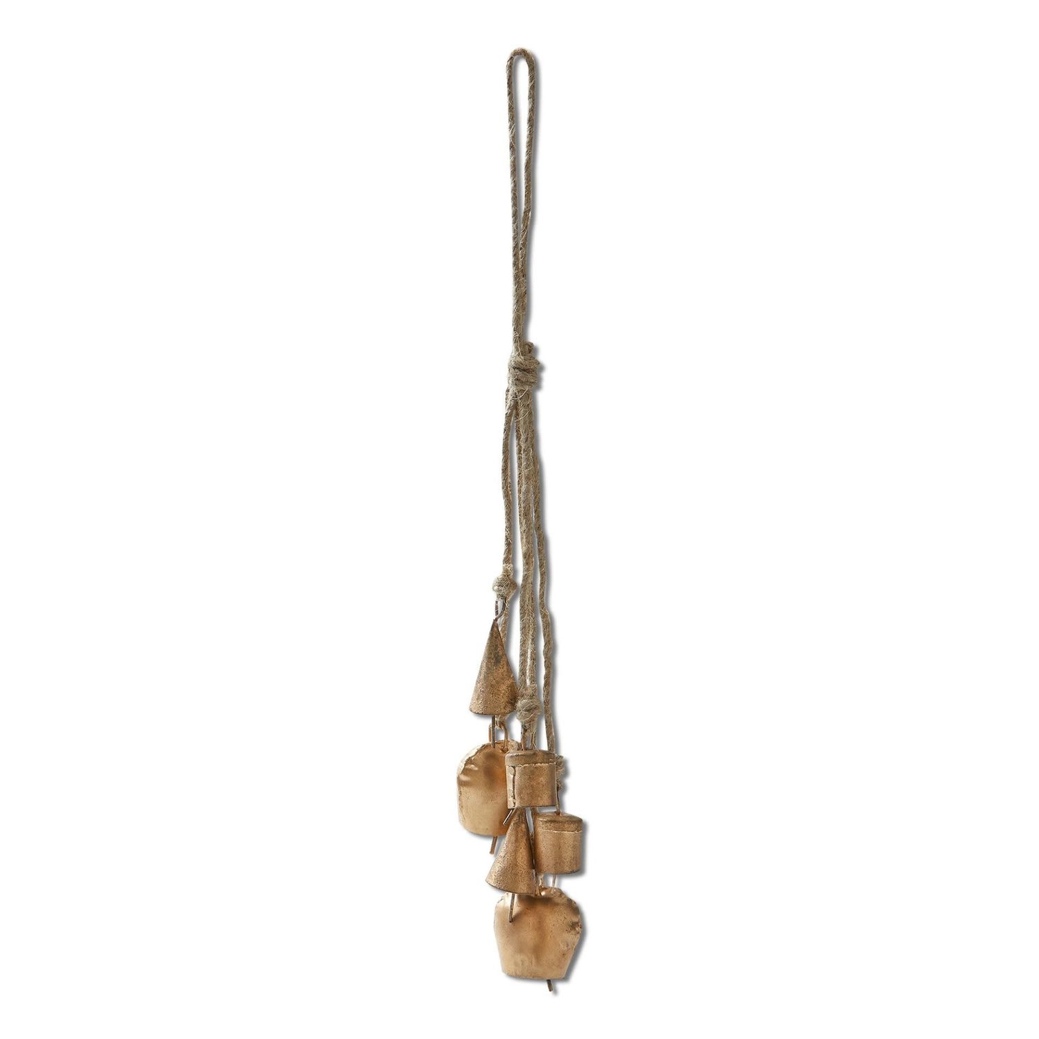 Antique Bell &amp; Jute Rope Cluster