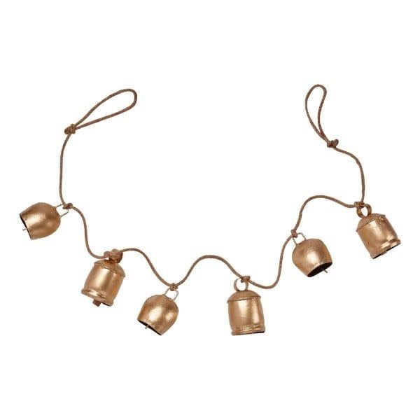 Antique Bell &amp; Jute Rope Garland