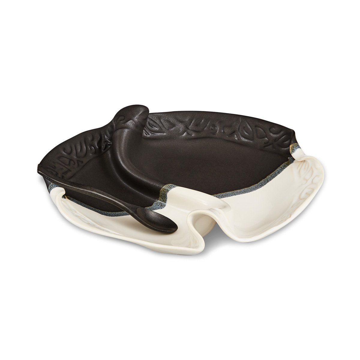 Condiment Dish , Color: Black and White