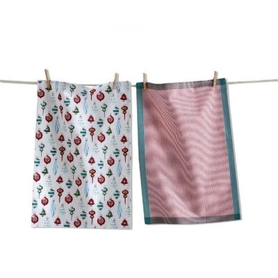 Vintage Ornament Dishtowels (set of 2)