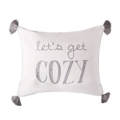 Let&#39;s Get Cozy Tassle Pillow
