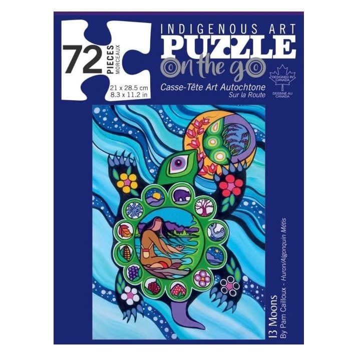 Indigenous 72 piece puzzle tin, Style: 13 Moons