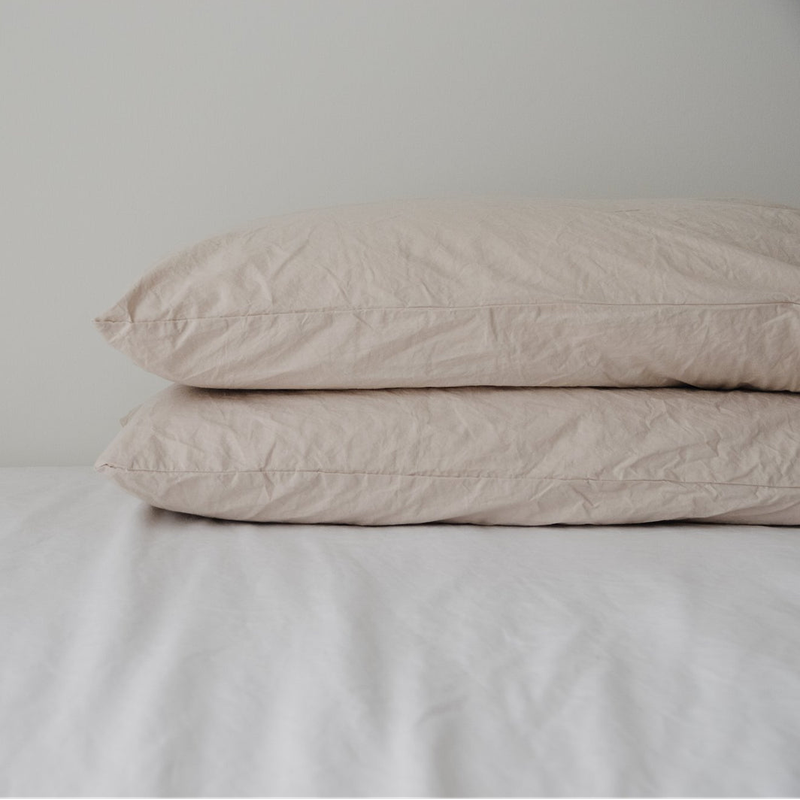 Turkish Cotton Bedding Oat Milk, Style: Set of 2 Pillow Cases