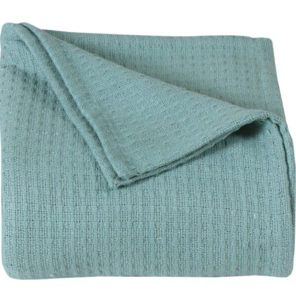 100% Cotton Throw, Color: Teal