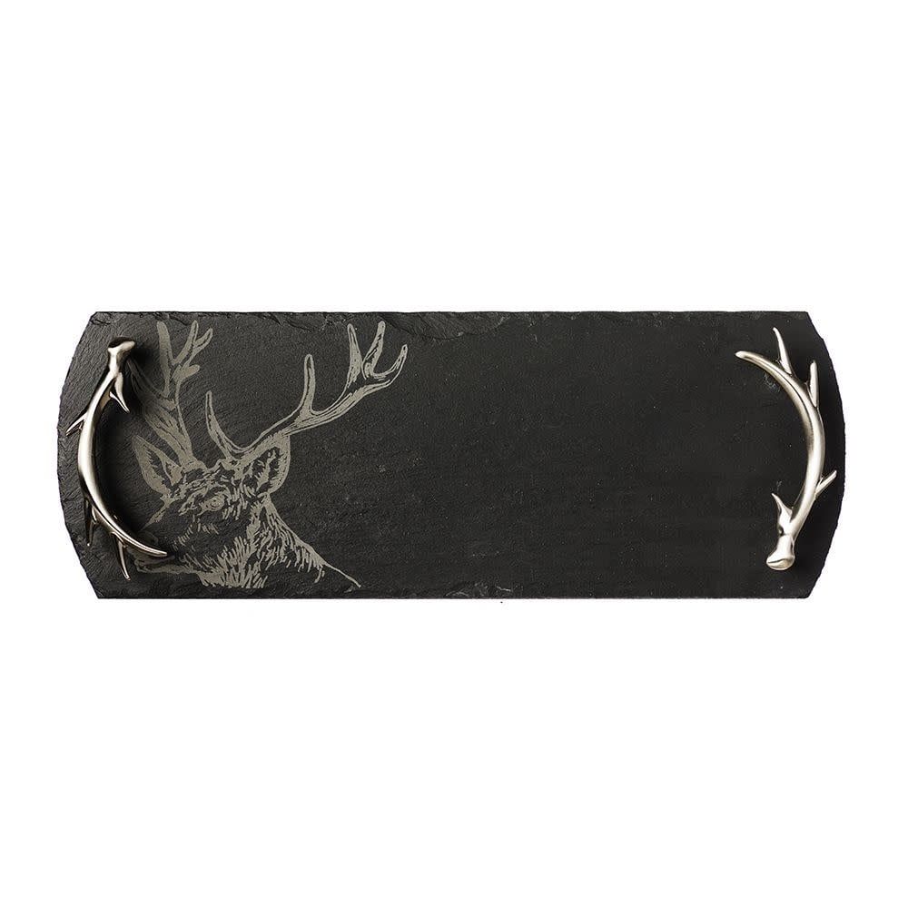 Slate Serving Tray Gift Boxed - Stag, Size: Small