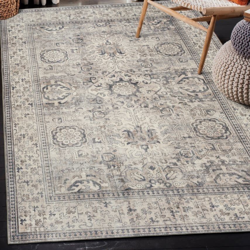 Paz - Beige/Grey/Ivory Washable Rug, Size: 3&#39; x 5&#39;