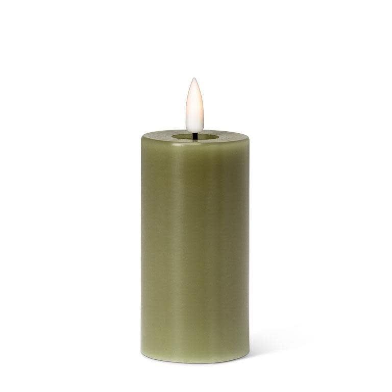 Green LED Candle, Size: 2&quot; x 4&quot; Pillar