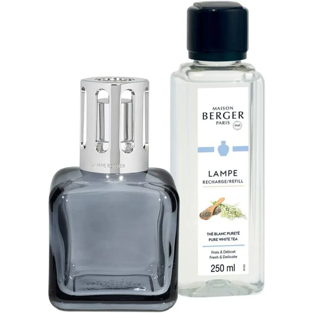 Ice Cube Lampe Set Grey Pure White Tea