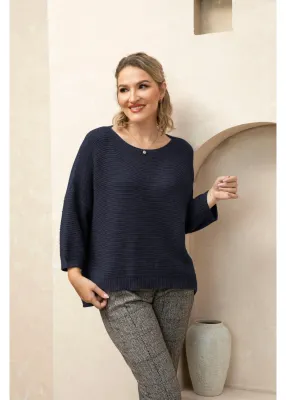 Loose Knit Sweater Navy O/S