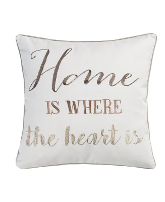 Angelica Linen Home Heart Tassle Pillow
