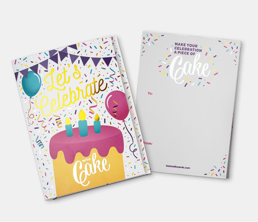 Let&#39;s Celebrate Cake Card, Flavour: Vanilla