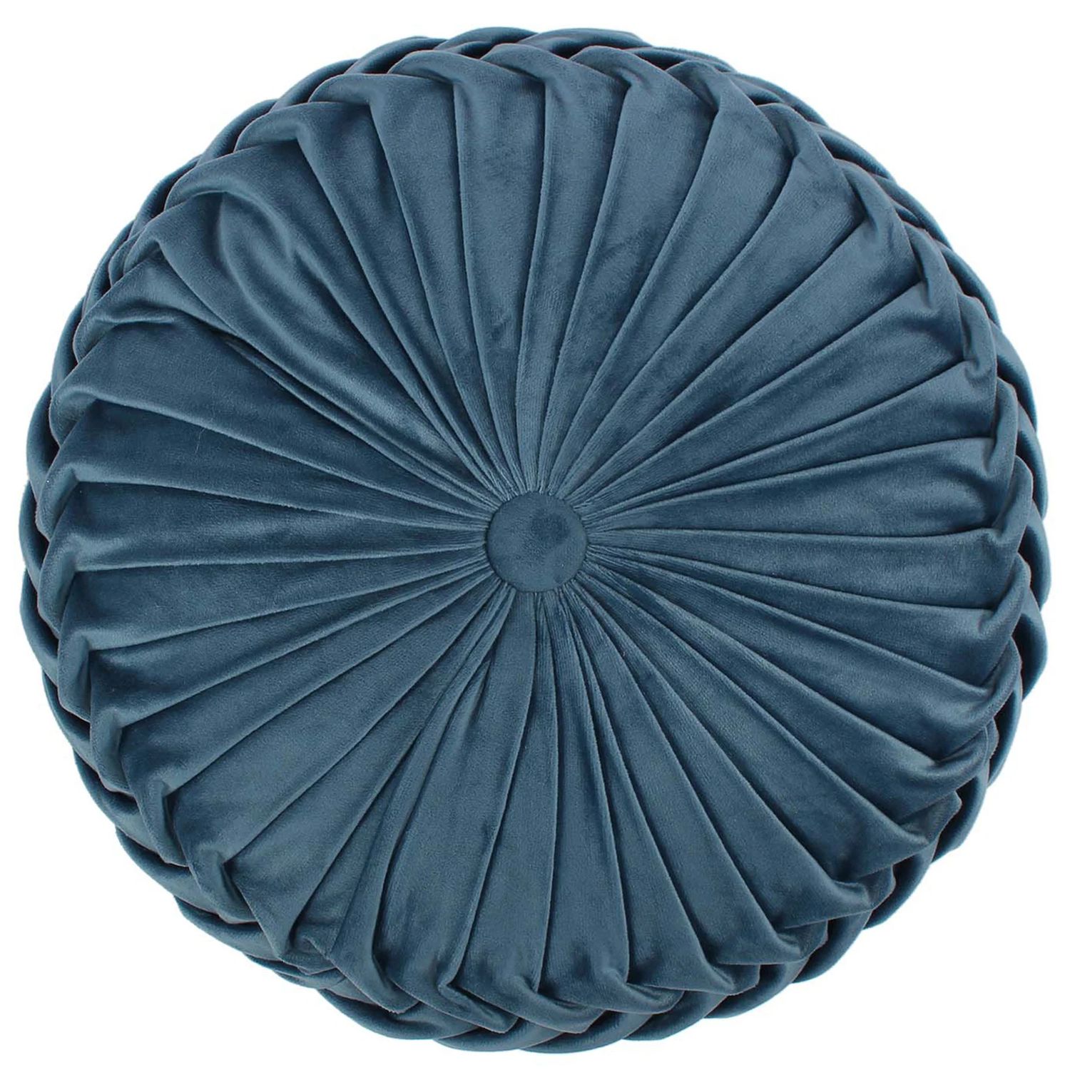 Velvet Round Pillow, Color: Kimpton Navy