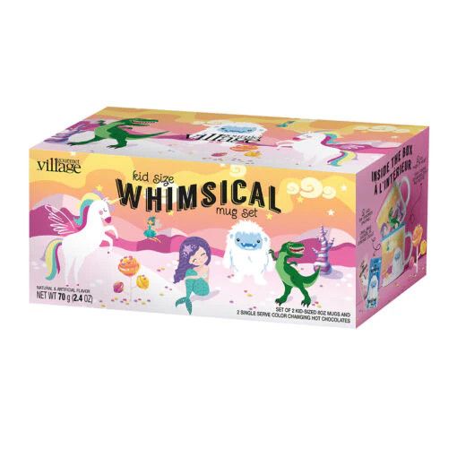 Kid-Size Mugs &amp; Hot Chocolate Gift Set, Style: Whimsical