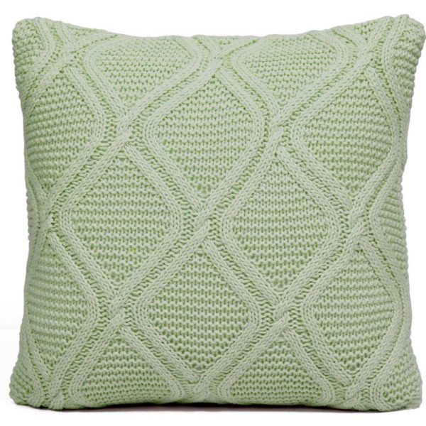 Chunky Diamond Throw Pillow, Color: Sage