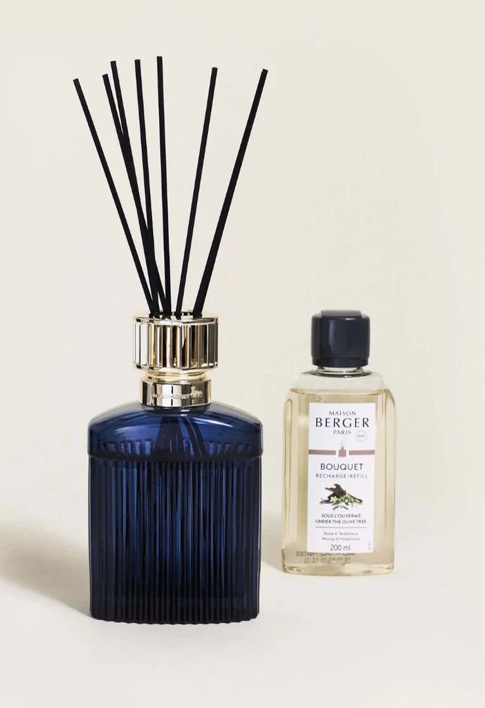 Alpha Reed Diffuser Set, Color: Blue with Under the Olive