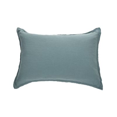 Muslin Steel Blue Duvet Cover & Shams