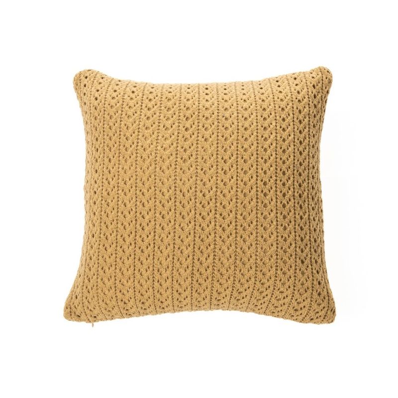 Naja Knit Throw Pillow, Color: Tan