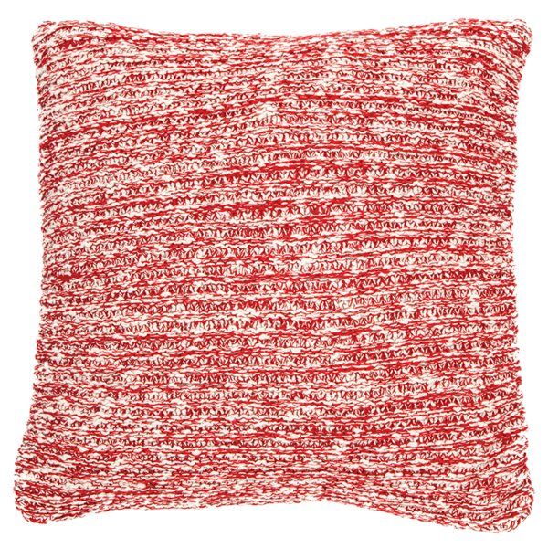 Claudette Knitted Red Pillow