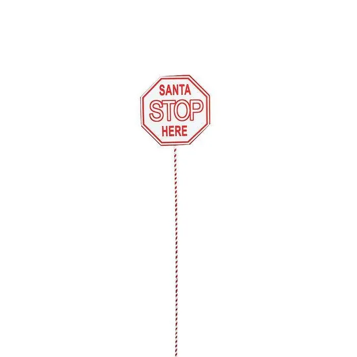 Santa Stop Sign Stake