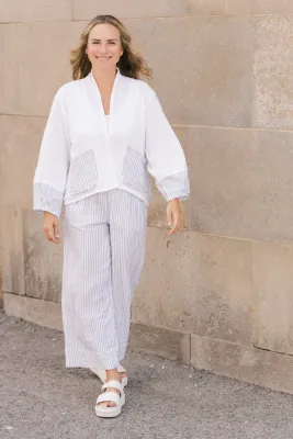 Yucca Crop Pant White
