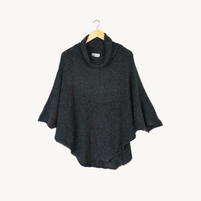 Scooped Poncho, Color: Charcoal