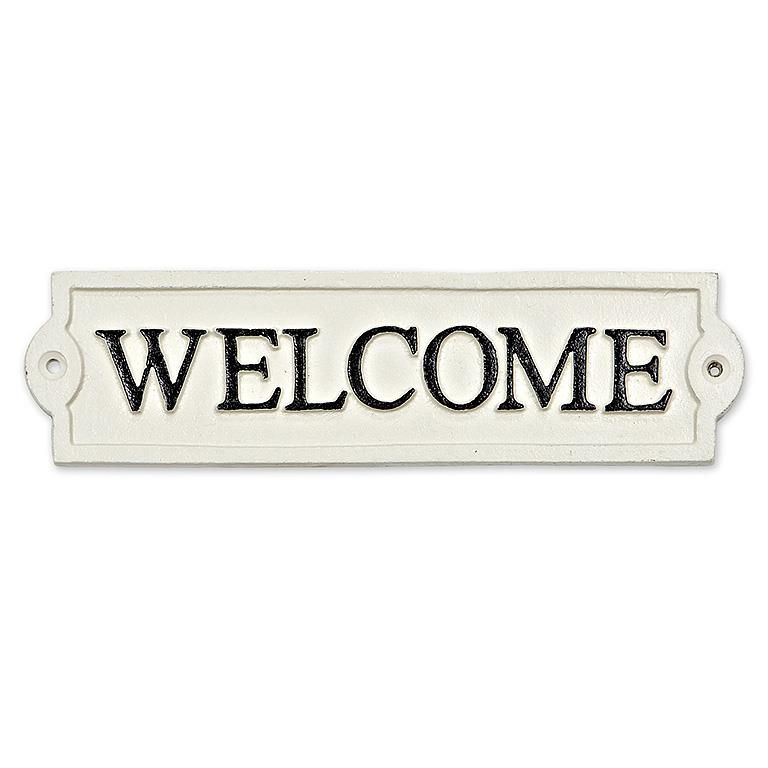 Welcome Sign - Antique White