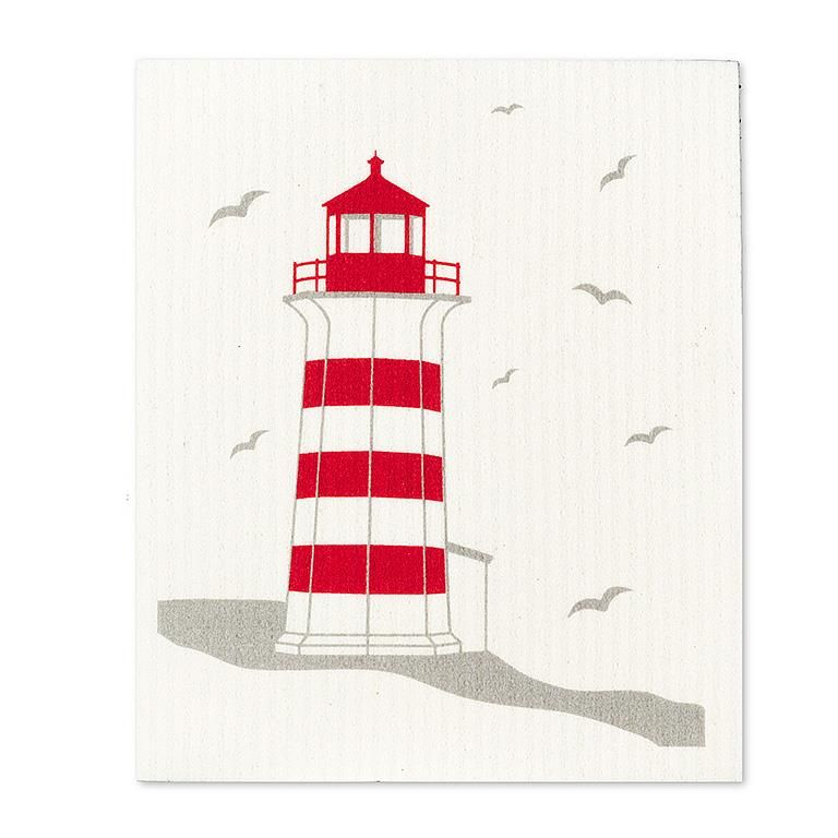 Lighthouse Dishcloth, Color: White