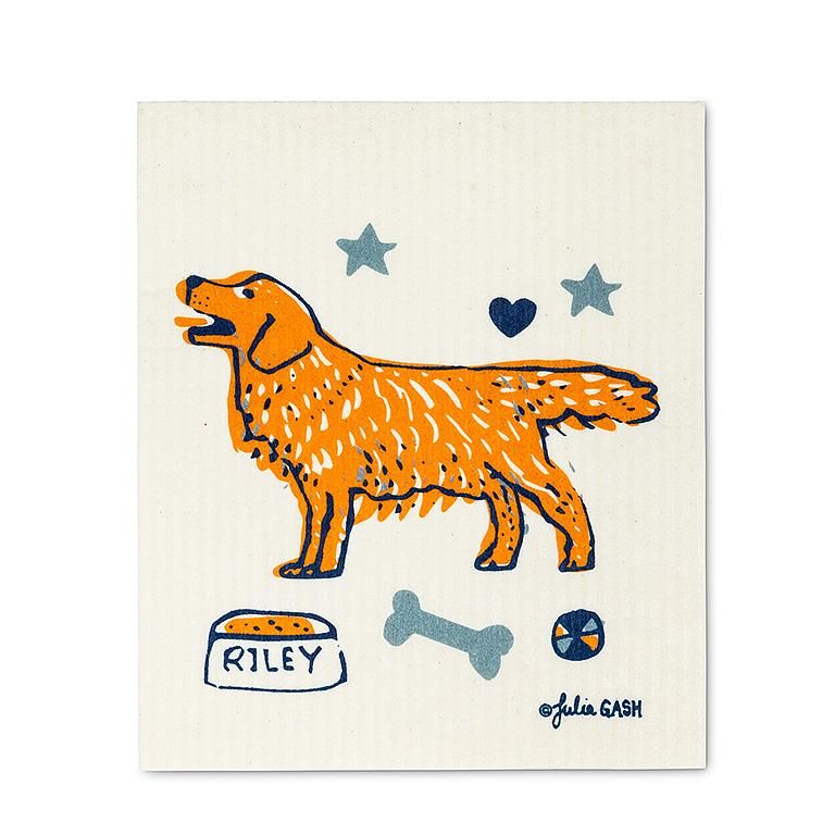Dogs with Names Dishcloth, Style: Single