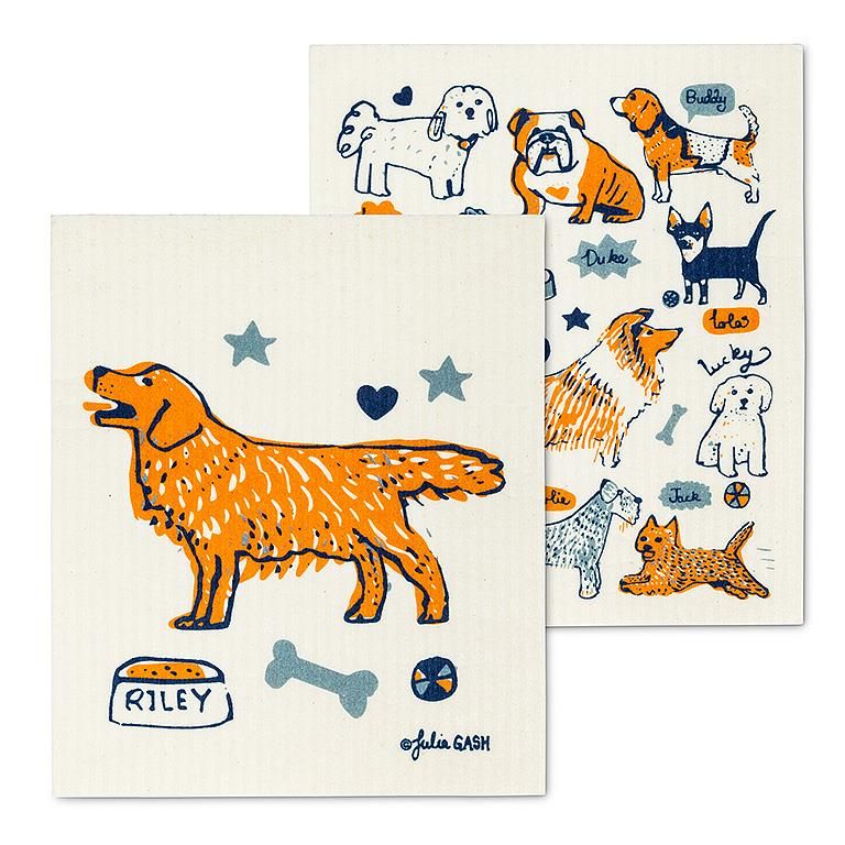 Dogs with Names Dishcloth