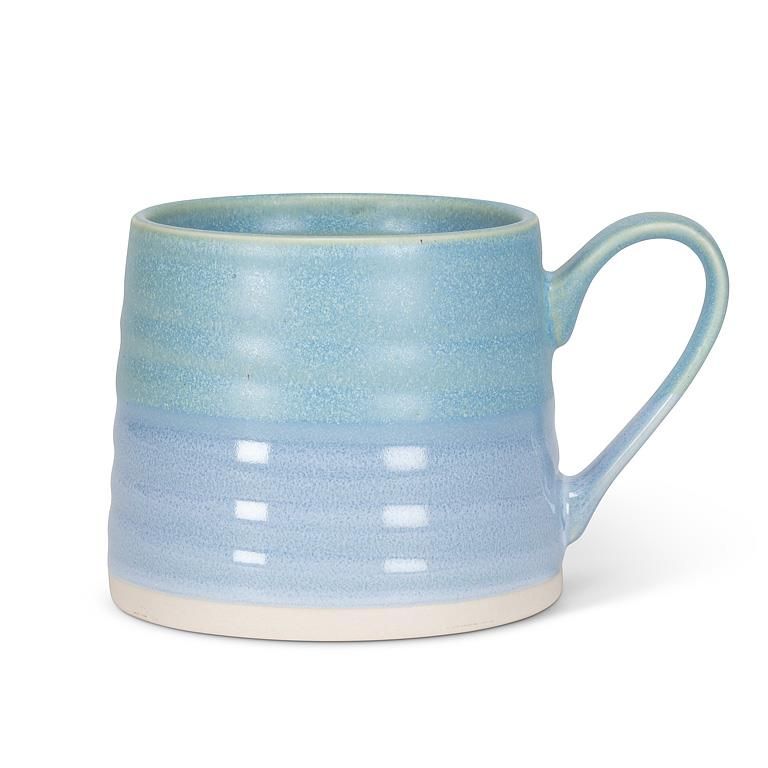 Ridged Mug, Color: Light Blue