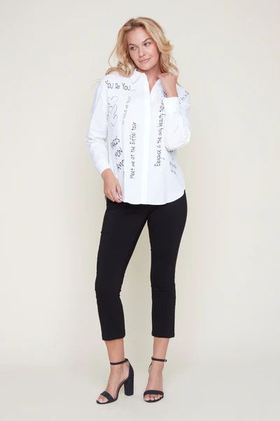 Cropped Boot Leg Pants Black