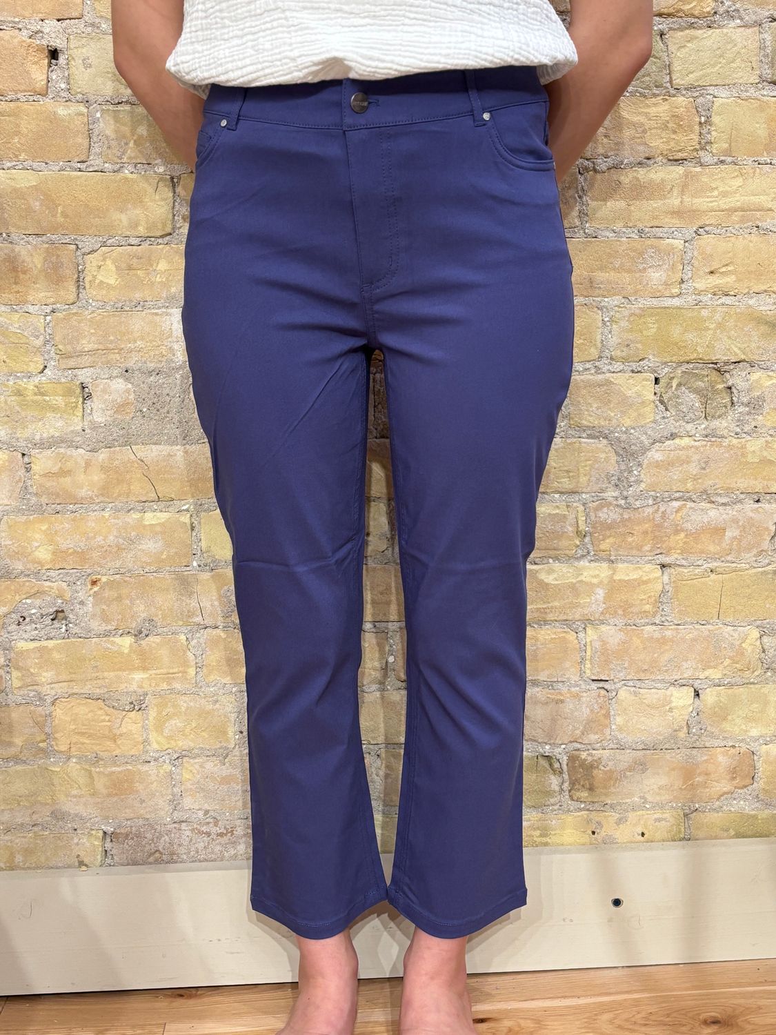 Cropped Boot Leg Pant Blue Jean