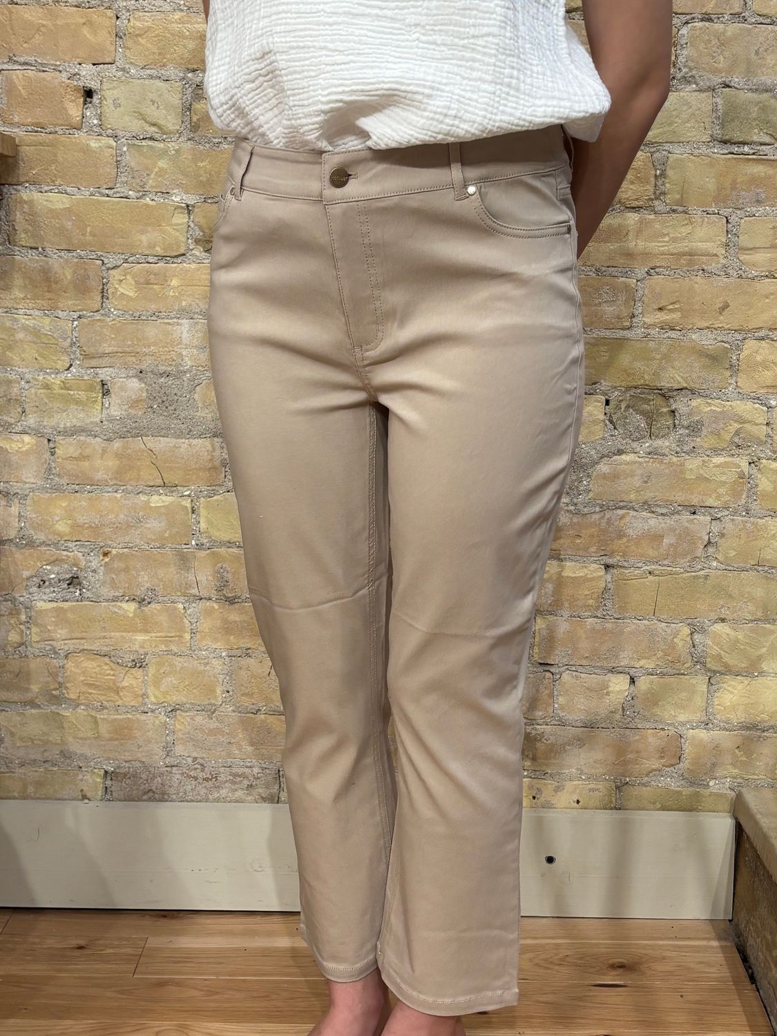 Cropped Boot Leg Pant Cashew