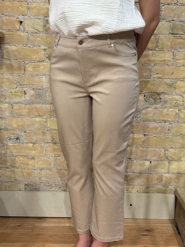 Cropped Boot Leg Pant Cashew