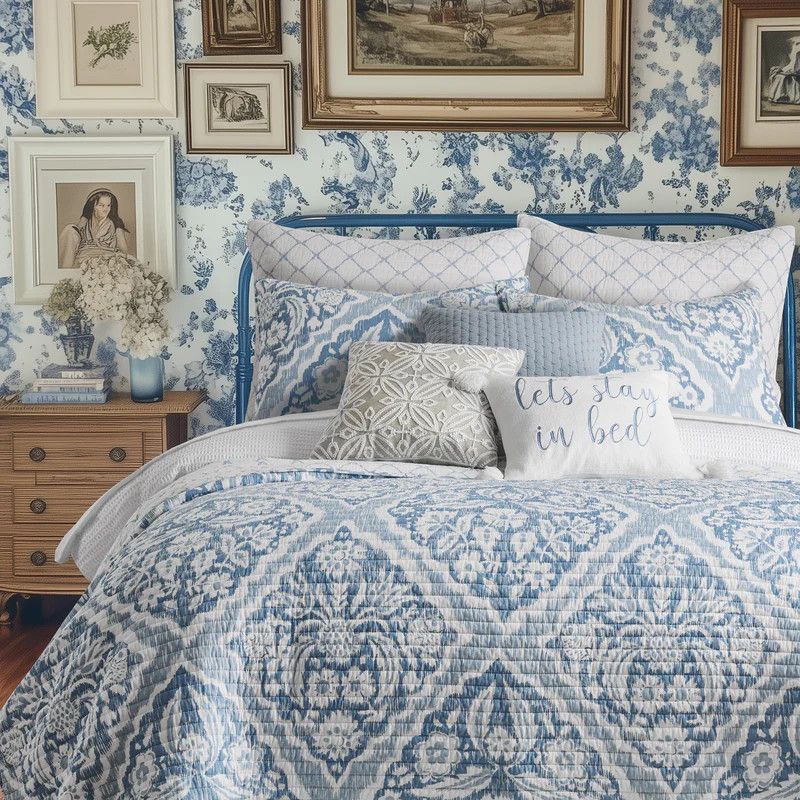 Becker Blue Quilt &amp; Shams