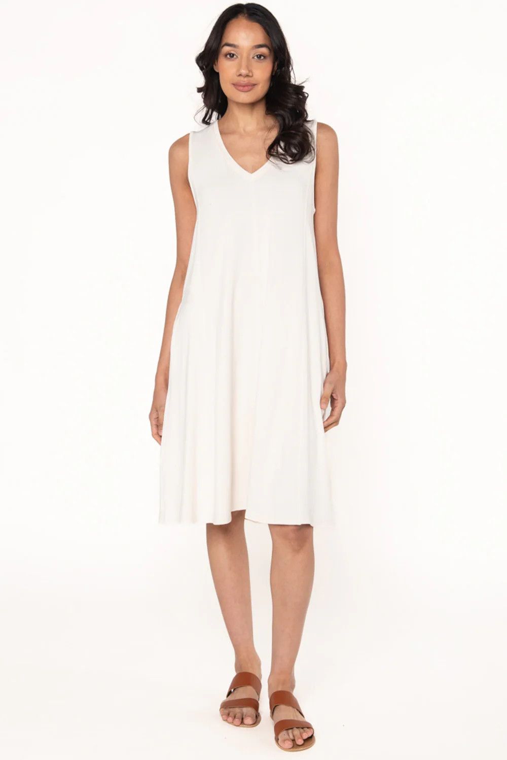 Harlow A Line Dress Oatmeal