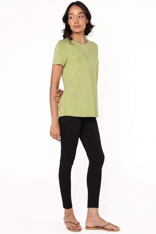 Gracie Crew Neck Bamboo Tee Citron