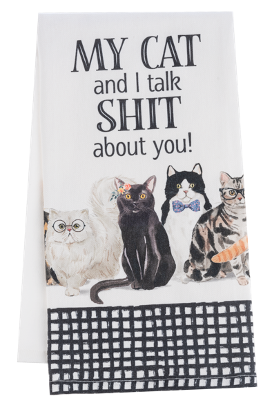 Cat Tea Towel My Cat and I