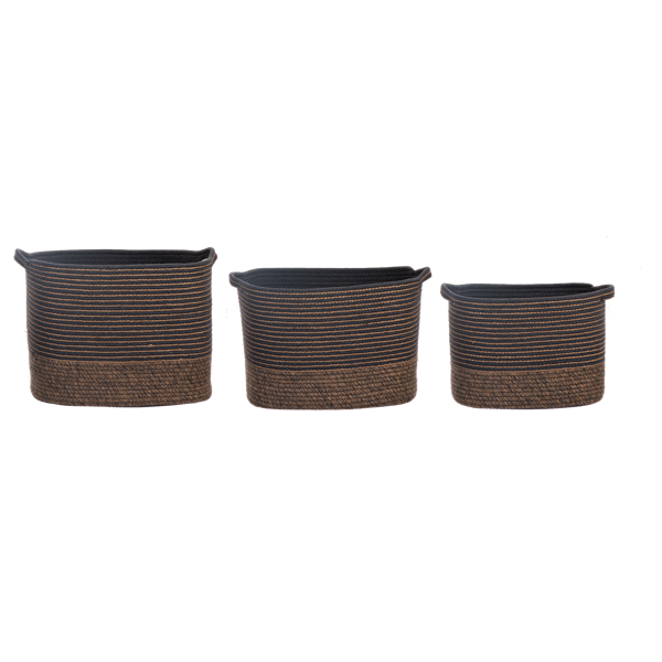 Rectangle Striped Basket