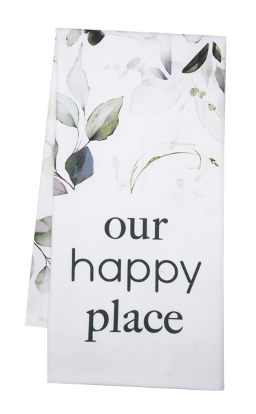 Botanical Tea Towel, Style: Our Happy Place