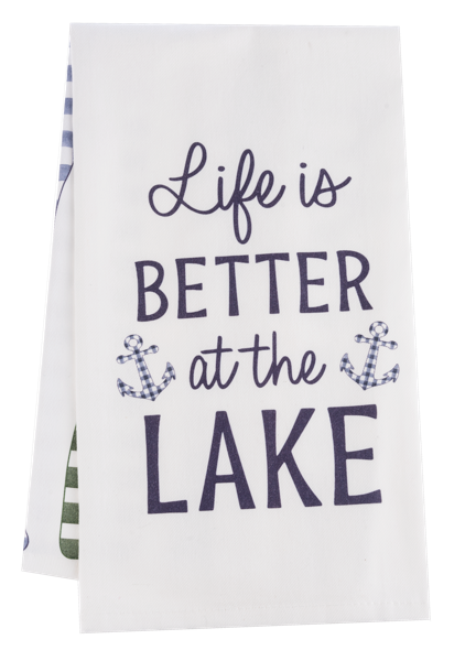 Life is Better at the Lake Tea Towel