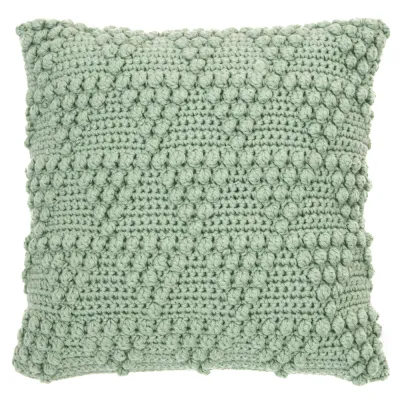 Bubble Sage Throw Pillow