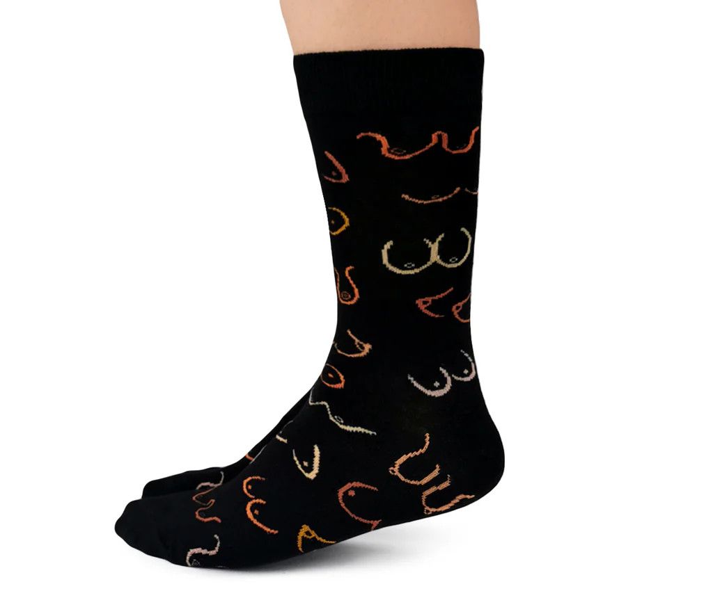 Simply the Breast Socks Black, Size: Small