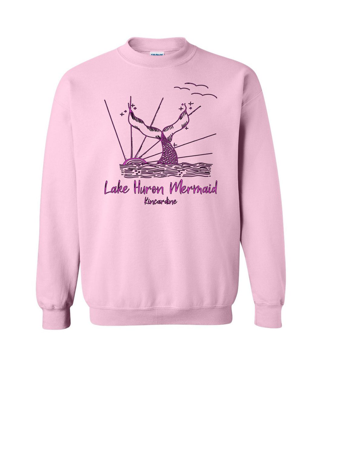 Lake Huron Mermaid Adult Crew Sweatshirt