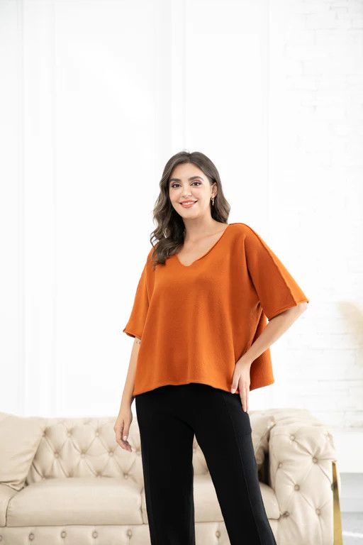 Talullah&#39;s Knit Top Burnt Orange O/S