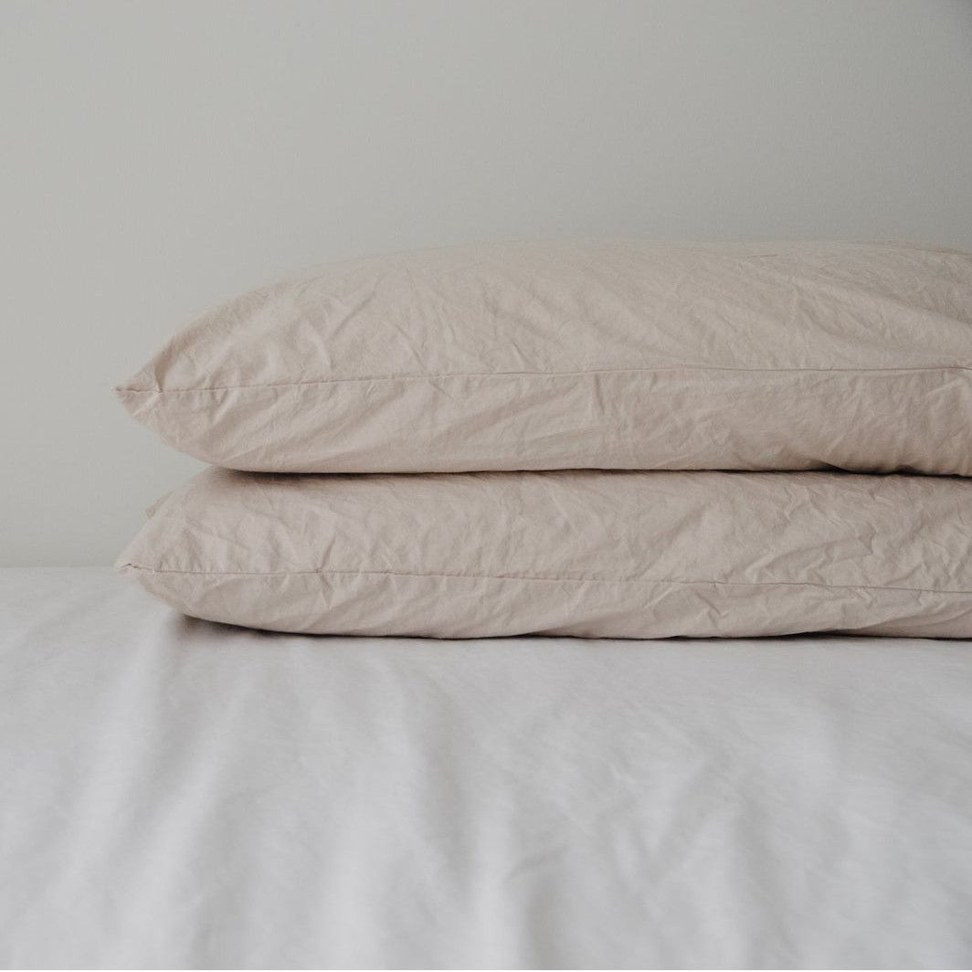 Turkish Cotton Bedding Oat Milk, Style: Set of 2 Pillow Cases